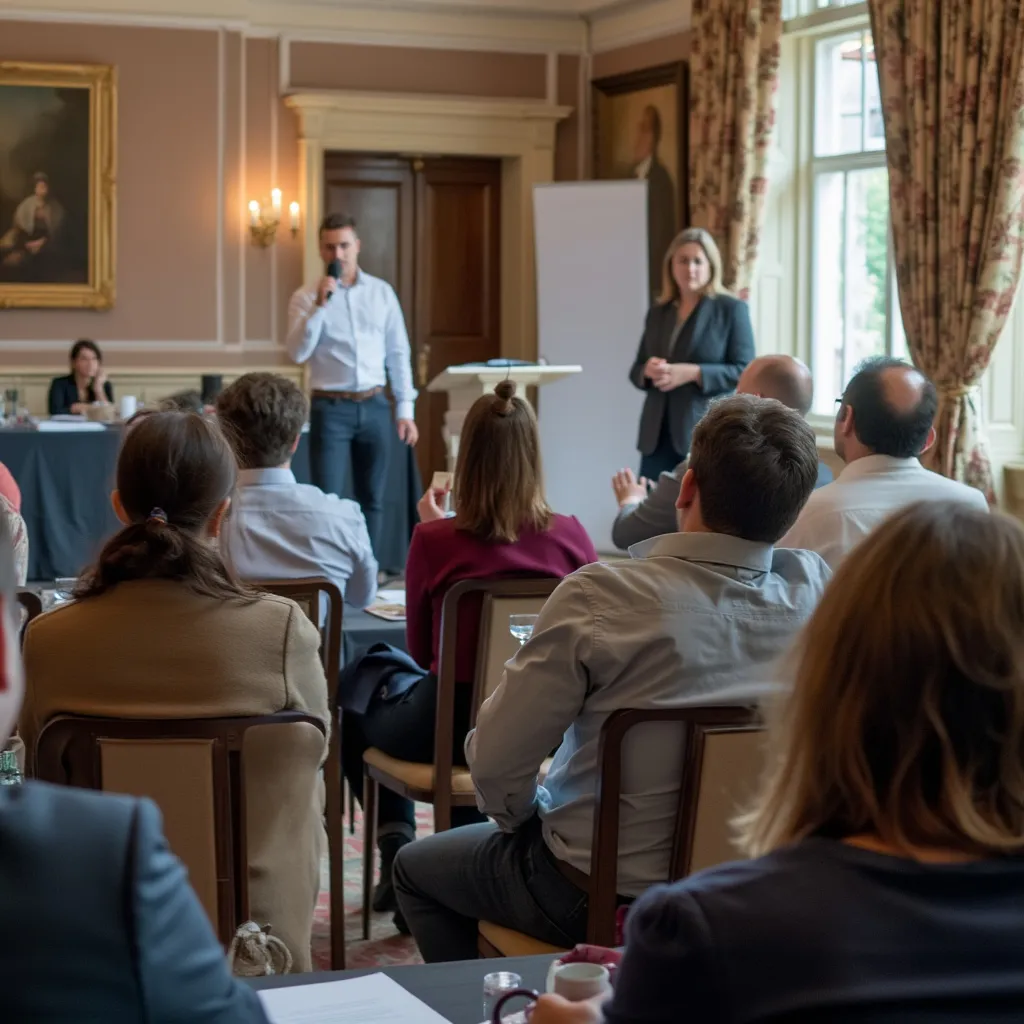 Business seminar or workshop in the UK